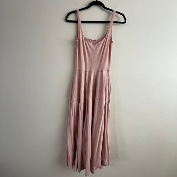 Reformation Dresses & Skirts - Reformation Rou Dress Blush Pink Fit and Flare Tank Midi Size S Ballet Softgirl